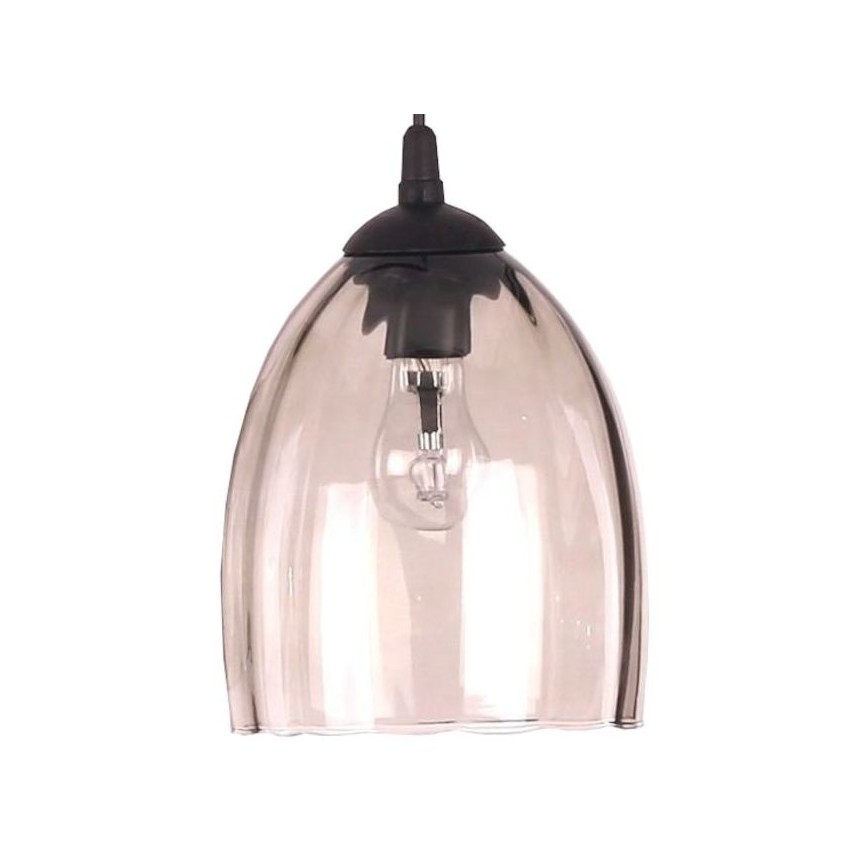BRILAGI - Настолна лампа WOOD GLASS 1xE27/40W/230V кафява/черна/димно бежова