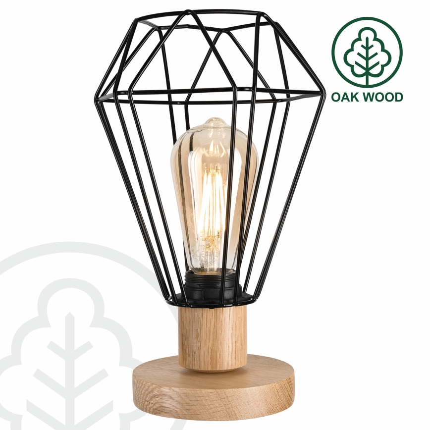 Brilagi - Настолна лампа WOODY BASKET 1xE27/60W/230V дъб