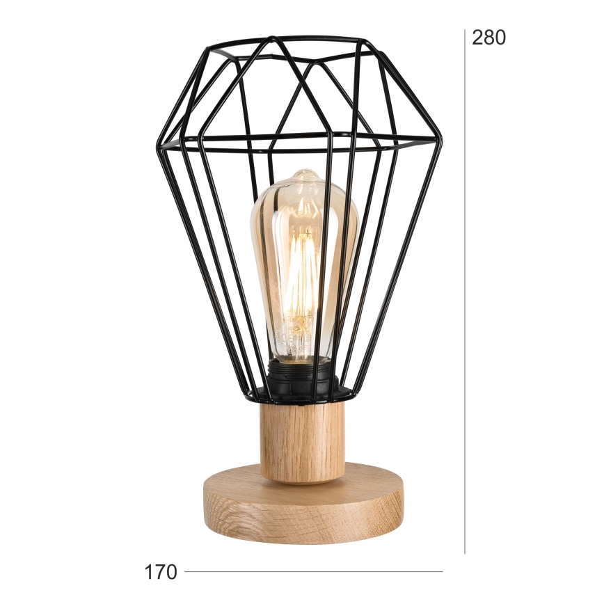 Brilagi - Настолна лампа WOODY BASKET 1xE27/60W/230V дъб