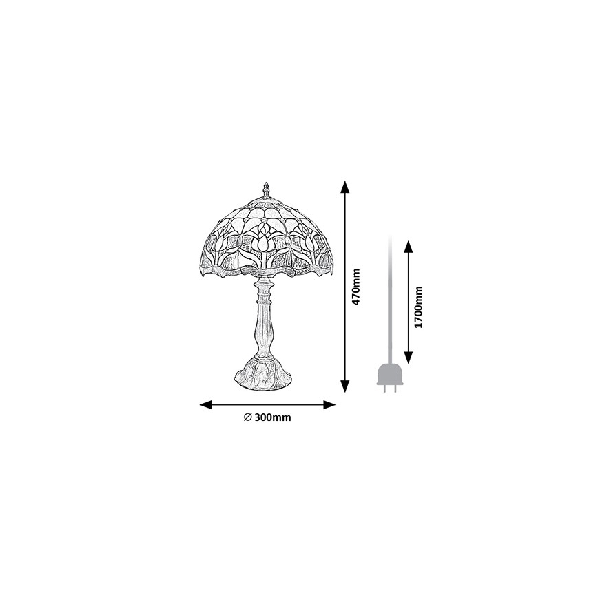Brilagi - настолна витражна лампа Tiffany LORAS 1xE27/40W/230V