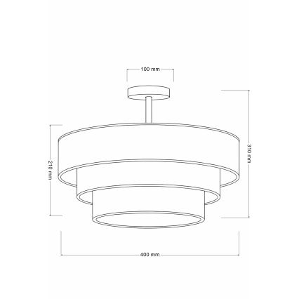 Brilagi - Накладен полилей LUNETA 1xE27/60W/230V, диаметър 40 см, бежов/златен