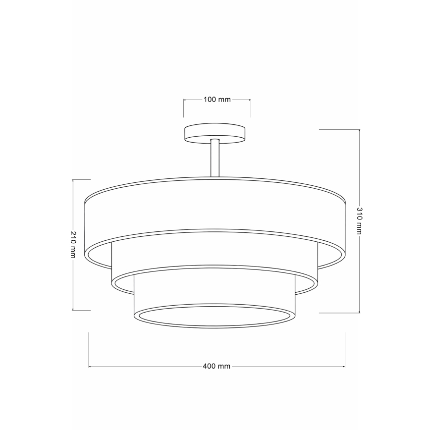 Brilagi - Накладен полилей LUNETA 1xE27/60W/230V, диаметър 40 см, бежов/златен