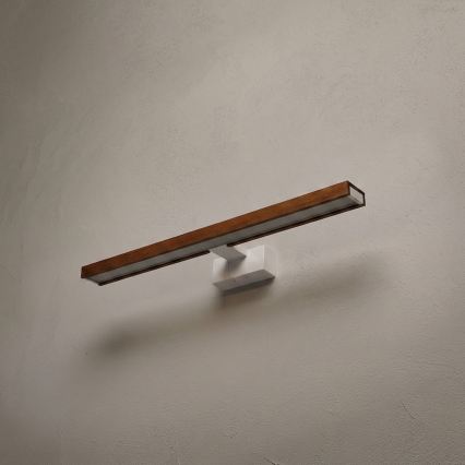 Brilagi - LED банно осветление за огледало 3 в 1 WOODY MIRROR LED/12W/230V 60 cm IP44 бяло/дъб-череша
