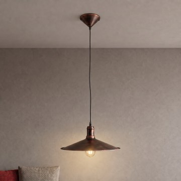 BRILAGI - Пендан на кабел FORGE 1xE27/60W/230V, Ø 36 см, патина/медна