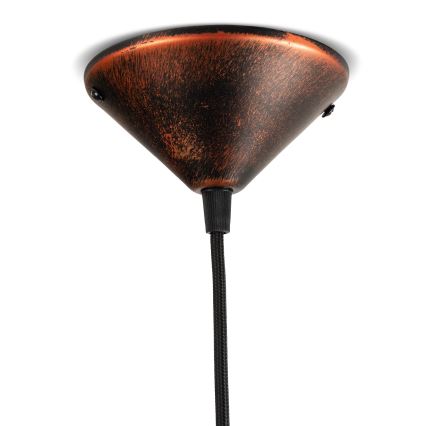 BRILAGI - Пендан на кабел FORGE 1xE27/60W/230V, Ø 36 см, патина/медна