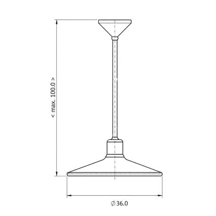 BRILAGI - Пендан на кабел FORGE 1xE27/60W/230V, Ø 36 см, патина/медна