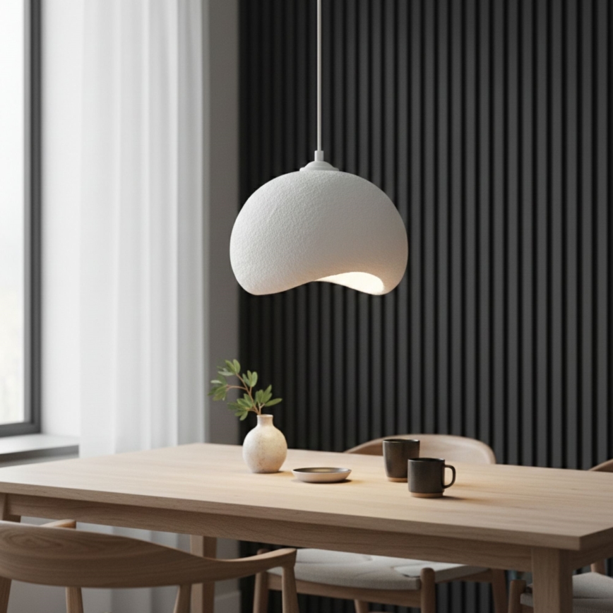 Brilagi - Пендан на кабел WABI SABI 1xE27/40W/230V Ø 34 см бял