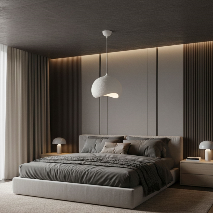 Brilagi - Пендан на кабел WABI SABI 1xE27/40W/230V Ø 34 см бял