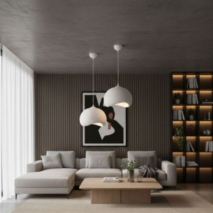 Brilagi - Пендан на кабел WABI SABI 1xE27/40W/230V Ø 34 см бял