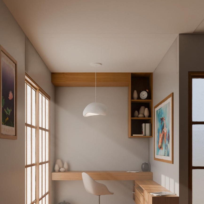 Brilagi - Пендан на кабел WABI SABI 1xE27/40W/230V Ø 35 см бял