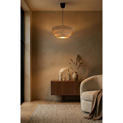 Brilagi - Пендант на шнур LUNETA 1xE27/60W/230V Ø 40 cm бежово/златисто