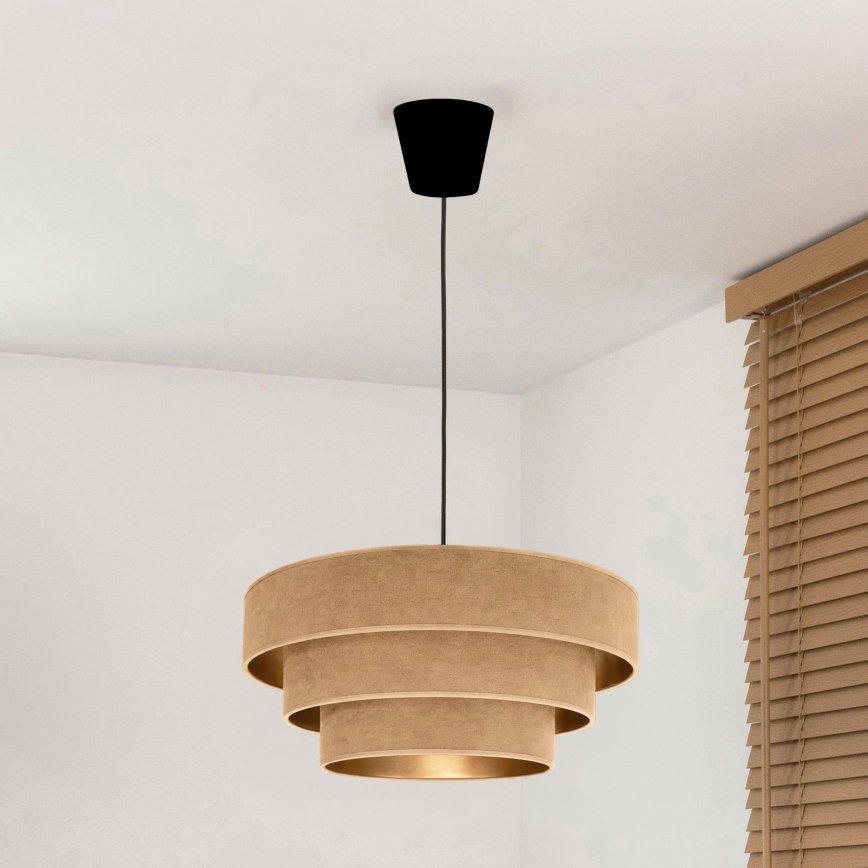 Brilagi - Пендант на шнур LUNETA 1xE27/60W/230V Ø 40 cm бежово/златисто