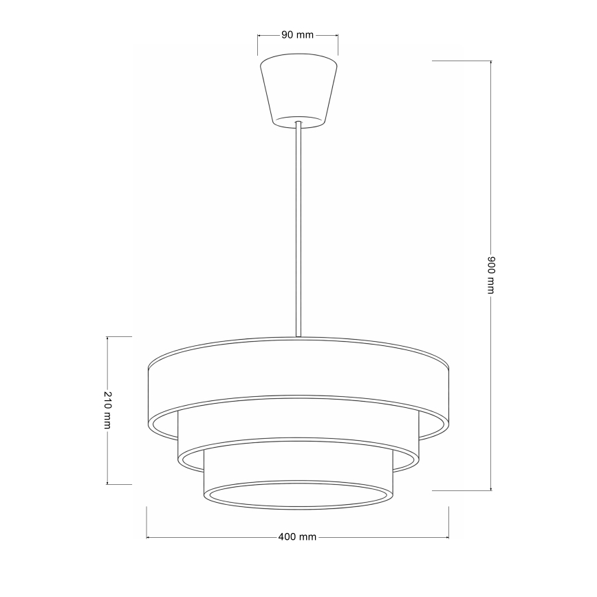 Brilagi - Пендант на шнур LUNETA 1xE27/60W/230V Ø 40 cm бежово/златисто