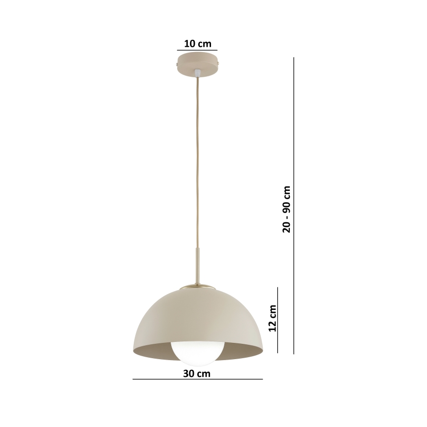 Brilagi - Пендант на кабел 1xE27/60W/230V Ø 30 cm бежов/златист