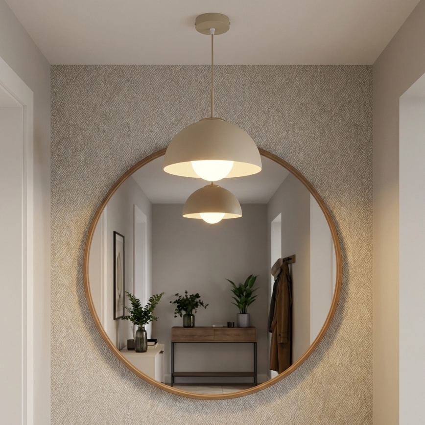 Brilagi - Пендант на кабел COSMO 1xE27/60W/230V Ø 30 cm бежов/златист