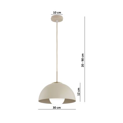 Brilagi - Пендант на кабел COSMO 1xE27/60W/230V Ø 30 cm бежов/златист