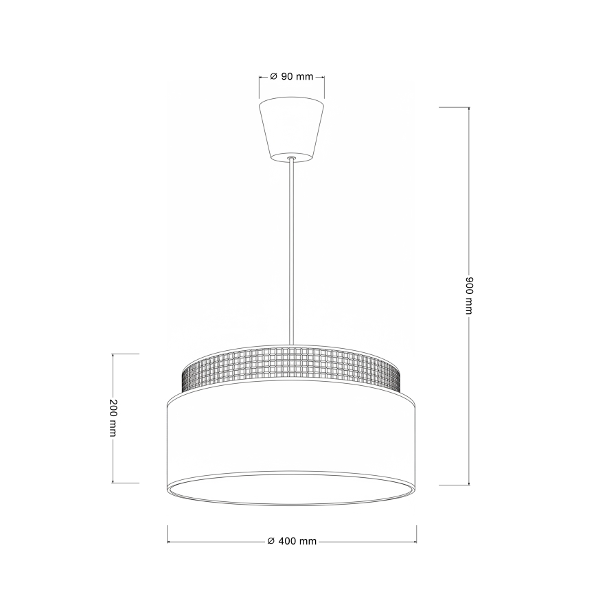 Brilagi - Пендант на кабел PADOVA 1xE27/60W/230V Ø 40 cm, кремав