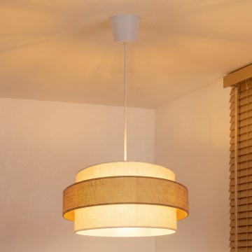 Brilagi - Пендант на кабел SPACE, 1xE27/60W/230V, Ø 40 cm, бежово/кремаво