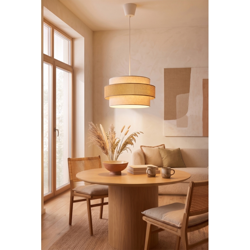 Brilagi - Пендант на кабел SPACE, 1xE27/60W/230V, Ø 40 cm, бежово/кремаво