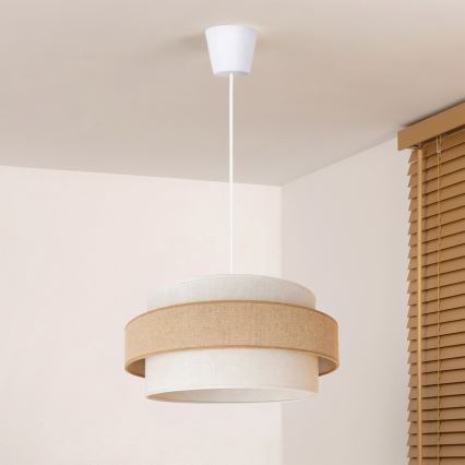 Brilagi - Пендант на кабел SPACE, 1xE27/60W/230V, Ø 40 cm, бежово/кремаво
