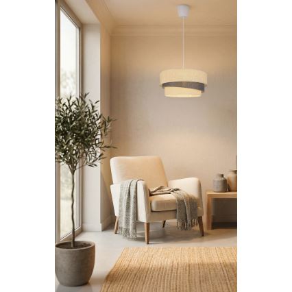 Brilagi - Пендант на кабел TRIO 1xE27/60W/230V Ø 40 см кремав/сив