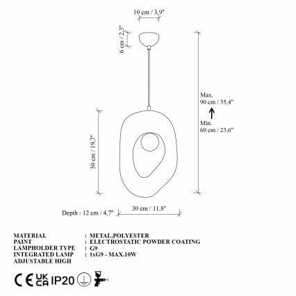 Brilagi - Пендант на кабел WABI SABI 1xE27/40W/230V кремав