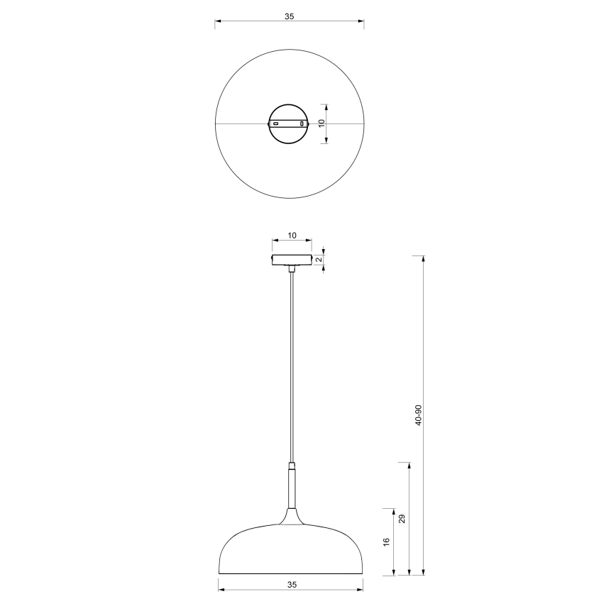 Brilagi - Пендел ABRAHAM 1xE27/60W/230V Ø 35 см бежов