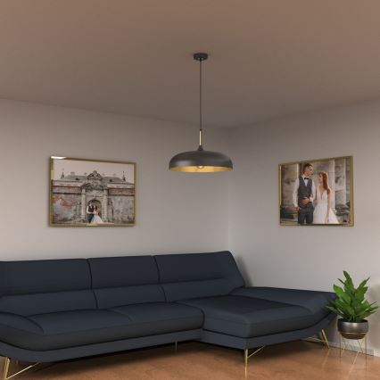 Brilagi - Пендел ABRAHAM 1xE27/60W/230V Ø 45 см черен