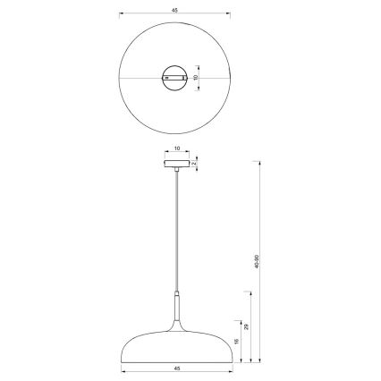 Brilagi - Пендел ABRAHAM 1xE27/60W/230V Ø 45 см зелен