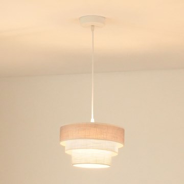 Brilagi - Пендел ALASKA LUNETA 1xE27/15W/230V Ø 25 см сив/кремав