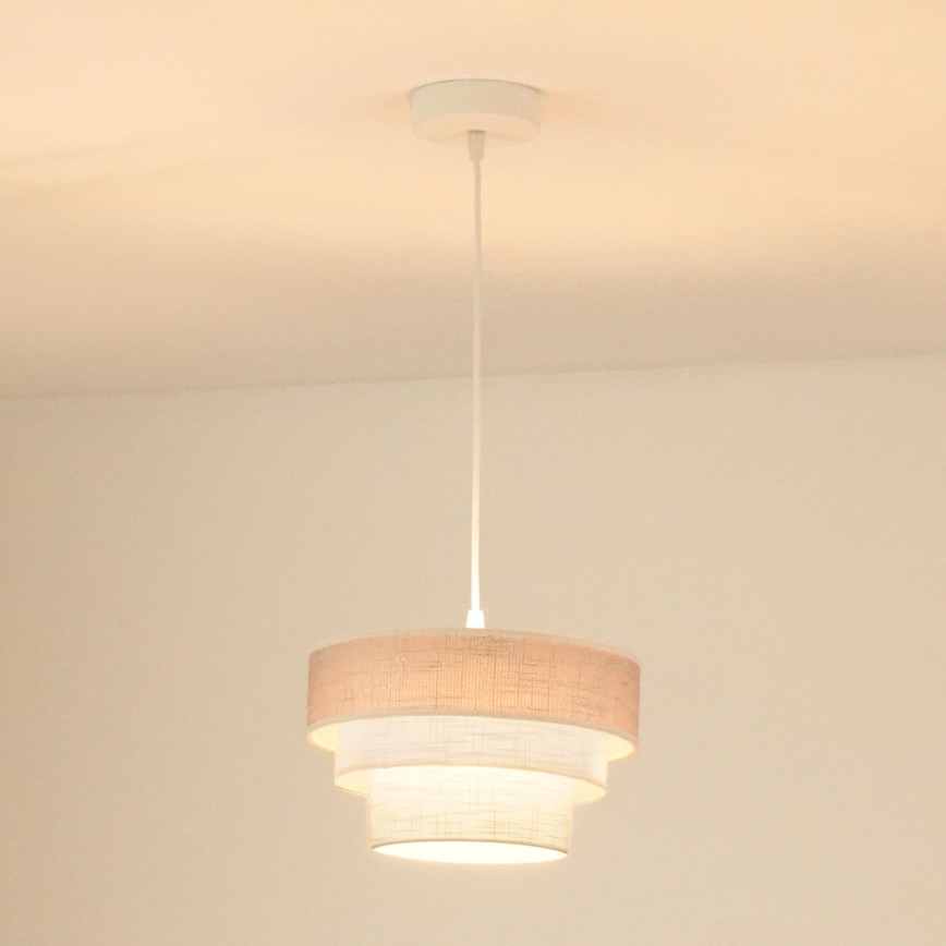Brilagi - Пендел ALASKA LUNETA 1xE27/15W/230V Ø 25 см сив/кремав