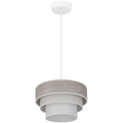 Brilagi - Пендел ALASKA LUNETA 1xE27/15W/230V Ø 25 см сив/кремав