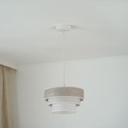 Brilagi - Пендел ALASKA LUNETA 1xE27/15W/230V Ø 25 см сив/кремав