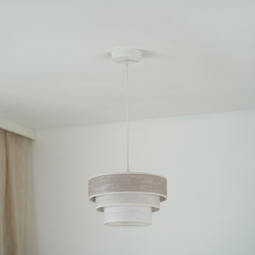 Brilagi - Пендел ALASKA LUNETA 1xE27/15W/230V Ø 25 см сив/кремав