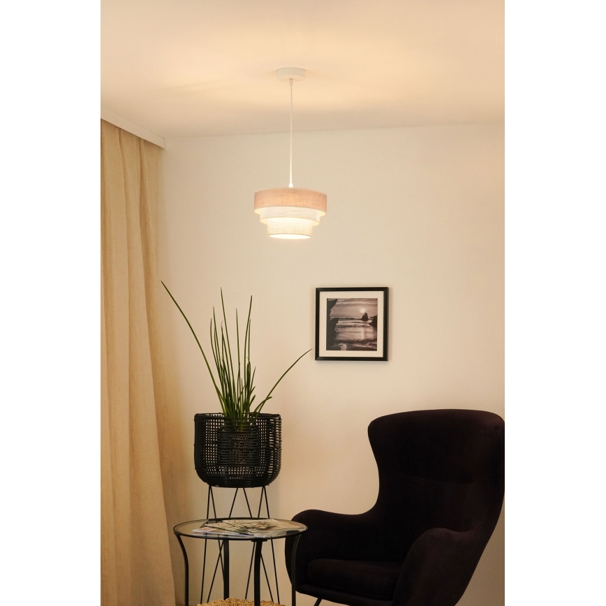 Brilagi - Пендел ALASKA LUNETA 1xE27/15W/230V Ø 25 см сив/кремав