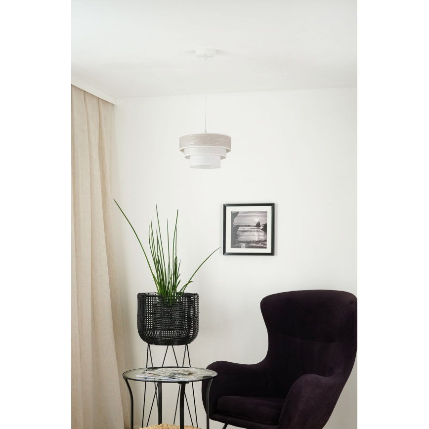 Brilagi - Пендел ALASKA LUNETA 1xE27/15W/230V Ø 25 см сив/кремав