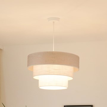 Brilagi - Пендел ALASKA LUNETA 1xE27/15W/230V Ø 45 см сив/кремав
