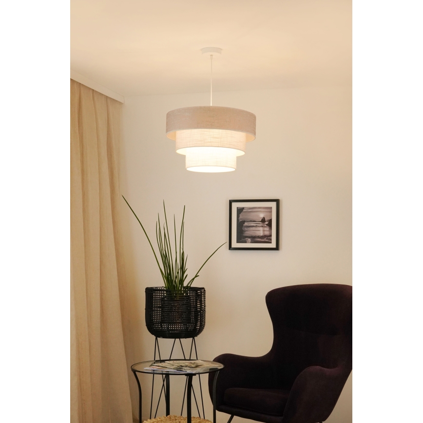Brilagi - Пендел ALASKA LUNETA 1xE27/15W/230V Ø 45 см сив/кремав