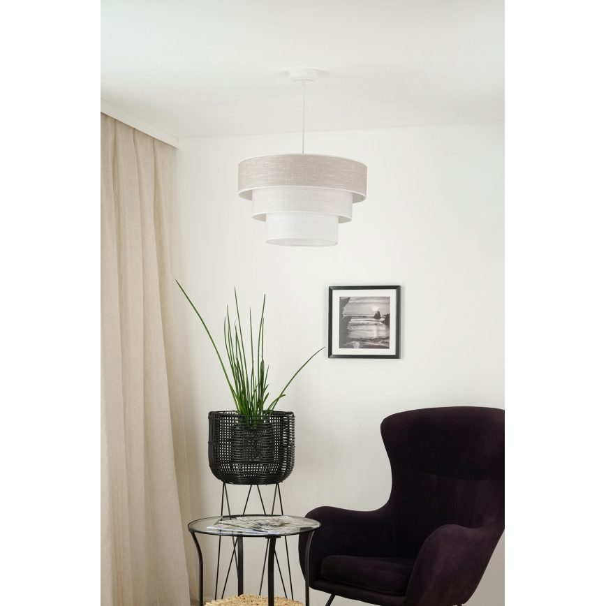 Brilagi - Пендел ALASKA LUNETA 1xE27/15W/230V Ø 45 см сив/кремав