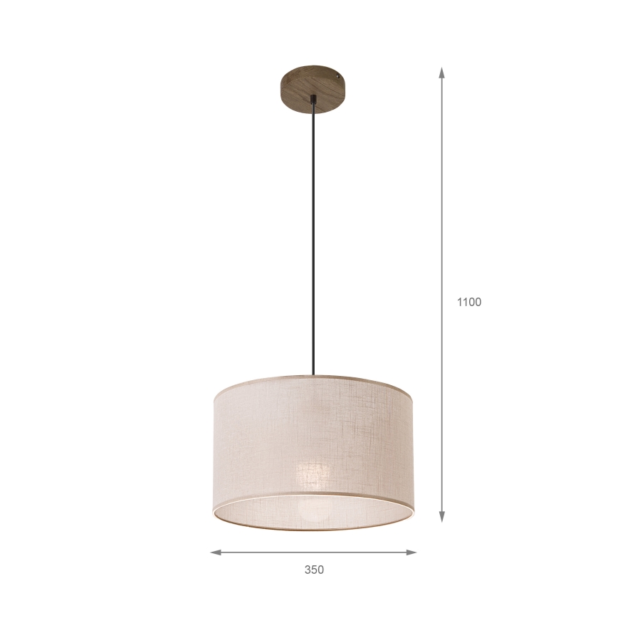 Brilagi - Пендел ANTHONY 1xE27/60W/230V дъб/бежов