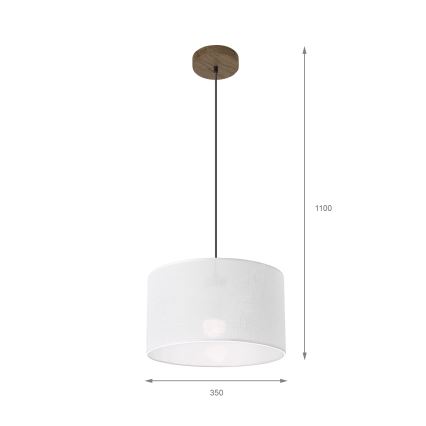 Brilagi - Пендел ANTHONY 1xE27/60W/230V дъб/бял