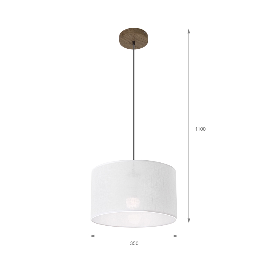 Brilagi - Пендел ANTHONY 1xE27/60W/230V дъб/бял