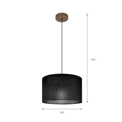 Brilagi - Пендел ANTHONY 1xE27/60W/230V дъб/черен