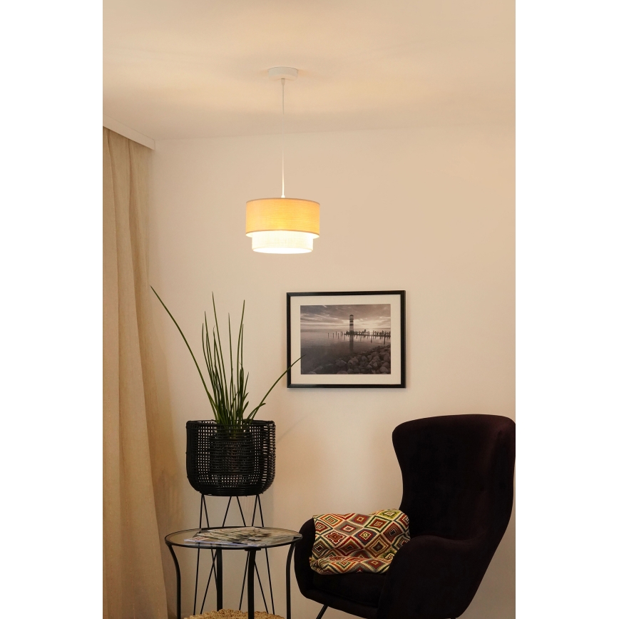 Brilagi - Пендел ARIZONA BOHO 1xE27/15W/230V Ø 25 см бежов/бял