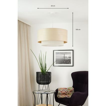 Brilagi - Пендел ARIZONA BOHO 1xE27/15W/230V Ø 60 см бежов/бял