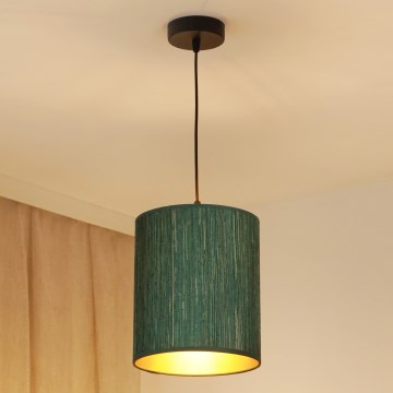 Brilagi - Пендел BOSTON ROLLER 1xE27/15W/230V Ø 21 см слама зелен/златист