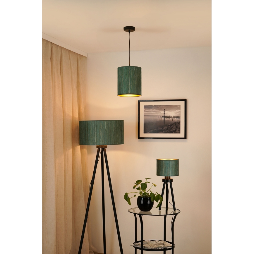 Brilagi - Пендел BOSTON ROLLER 1xE27/15W/230V Ø 21 см слама зелен/златист