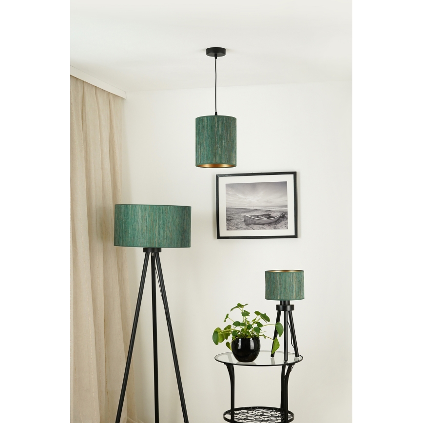 Brilagi - Пендел BOSTON ROLLER 1xE27/15W/230V Ø 21 см слама зелен/златист