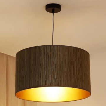 Brilagi - Пендел BOSTON ROLLER 1xE27/15W/230V Ø 45 см слама кафяв/златист