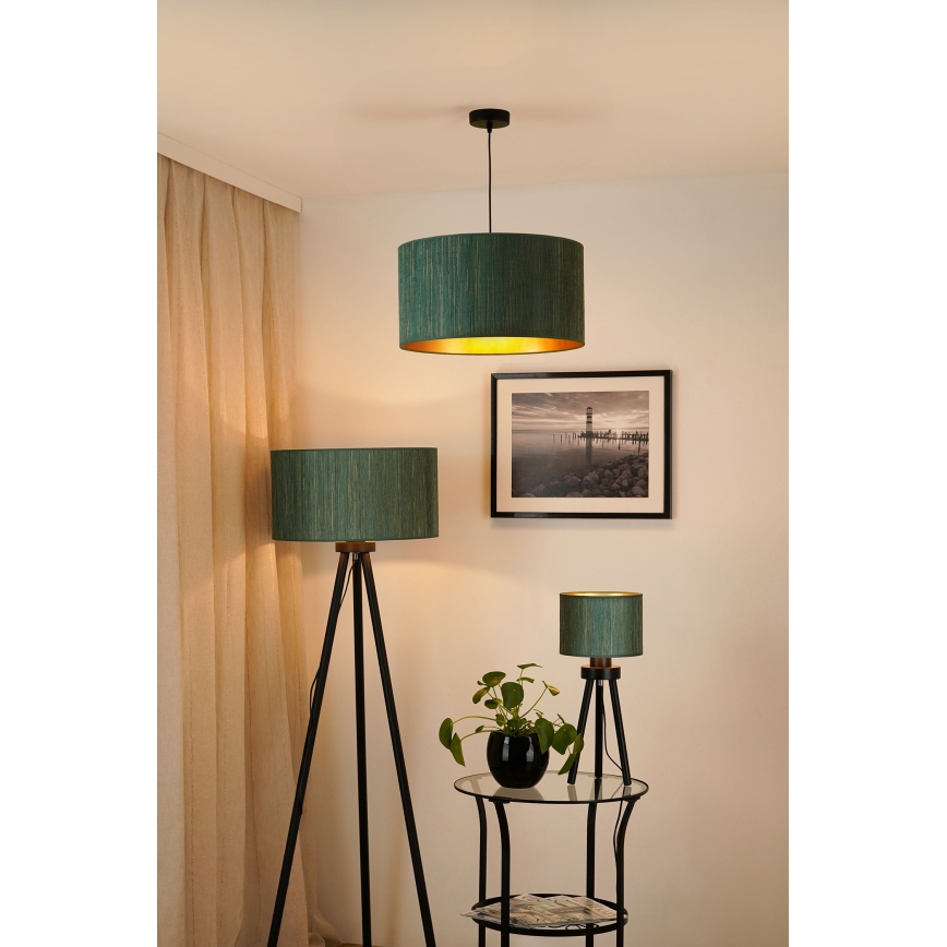 Brilagi - Пендел BOSTON ROLLER 1xE27/15W/230V Ø 45 см слама зелен/златист